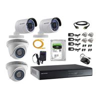 Kit de cámaras de seguridad Hikvision 4 cámaras, 1080P + DVR + disco duro de 2TB