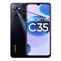 Celular Realme C35, 128GB, 4GB ram, cámara principal 50MP + 2MP + 0.3MP, frontal 8MP, 6.6"", Unisoc, negro