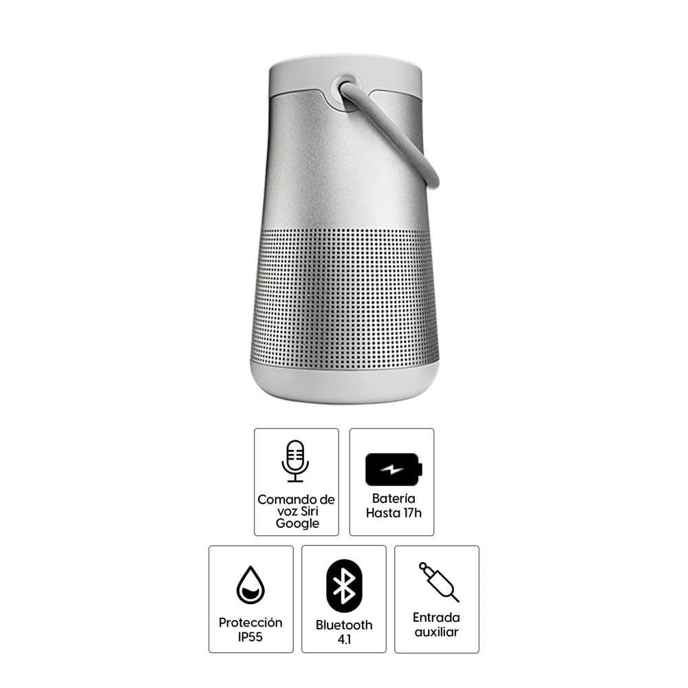 Imagen 2 del producto Parlante bluetooth Bose Soundlink Revolve II PLUS IP55, máx. 17 horas, silver