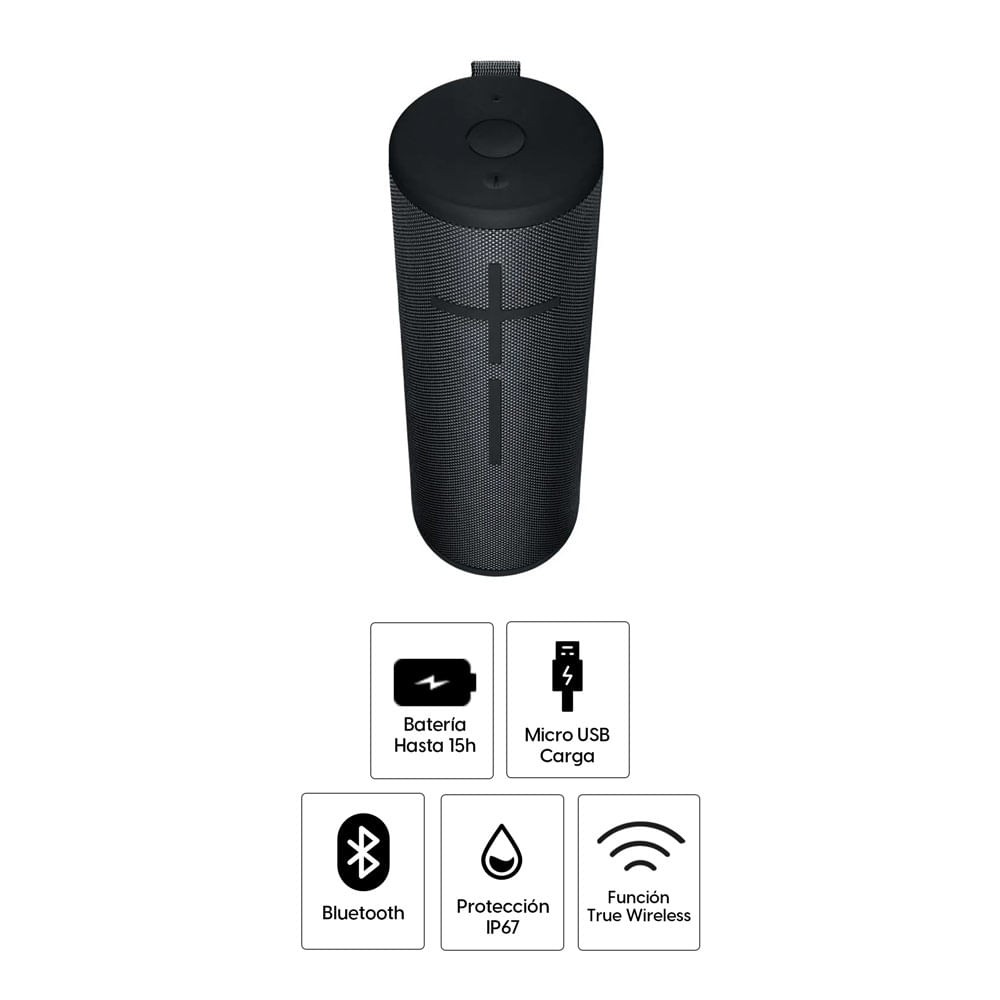 Imagen 2 del producto Parlante bluetooth Ultimate Ears Boom 3 IP67, máx. 15 horas, negro
