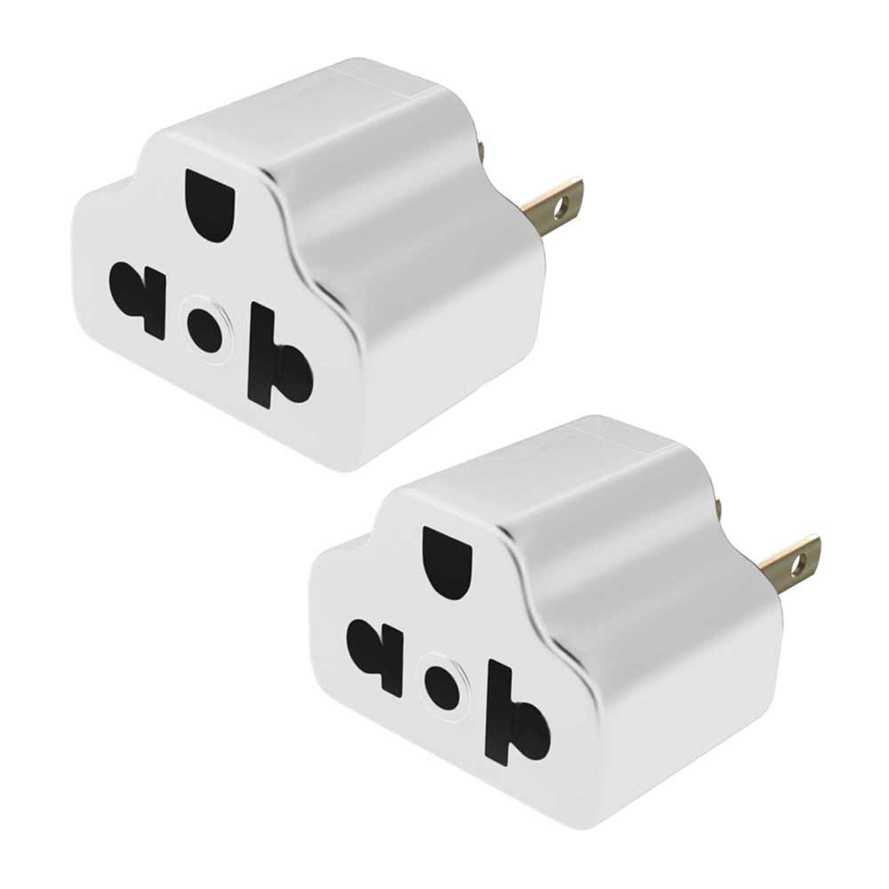 Adaptador universal Epem x2 espigas planas, 16A, 250VA, blanco