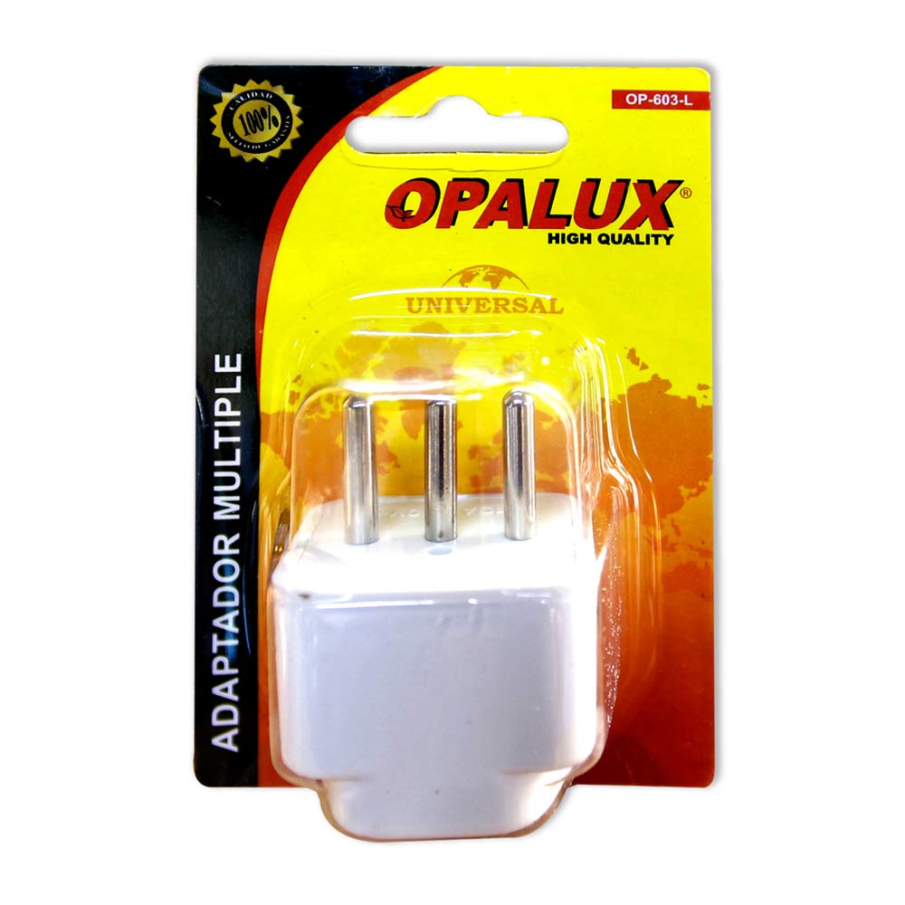 Imagen 2 del producto Adaptador de corriente Opalux OP-603-L toma multiple, enchufe 3 en línea 10A, 250V AC