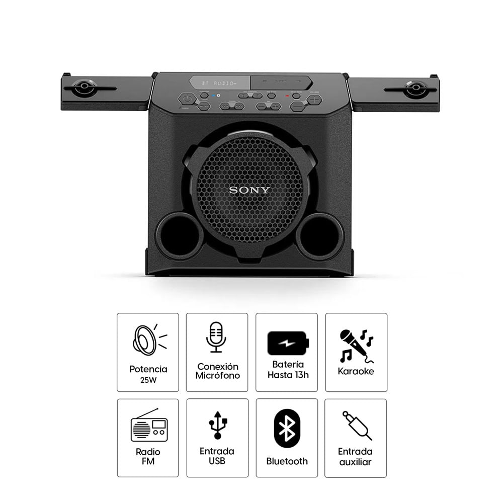 Imagen 2 del producto Parlante bluetooth Sony GTK-PG10 modo de fiesta al aire libre, máx. 13 horas, negro