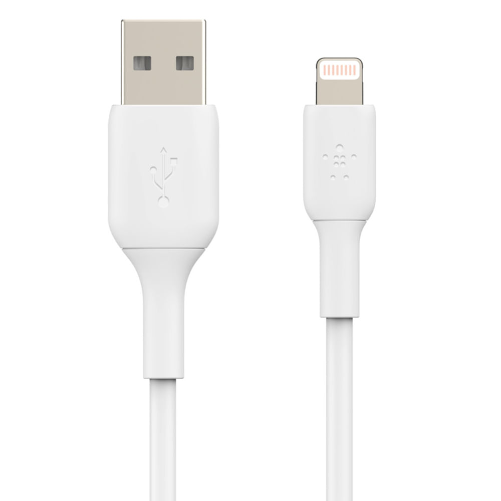 Imagen 2 del producto Cable lightning a USB Belkin, TPE, 1m, blanco