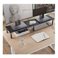 Soportes ventilados Brateck STB-089 para laptop y monitor 13 - 32"", altura ajustable, dual