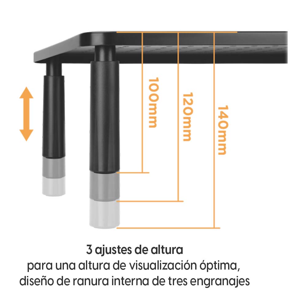 Imagen 2 del producto Soportes ventilados Brateck STB-089 para laptop y monitor 13 - 32"", altura ajustable, dual