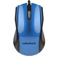 Mouse alámbrico Radioshack óptico, receptor usb, 1200 dpi, 3 botones, azul