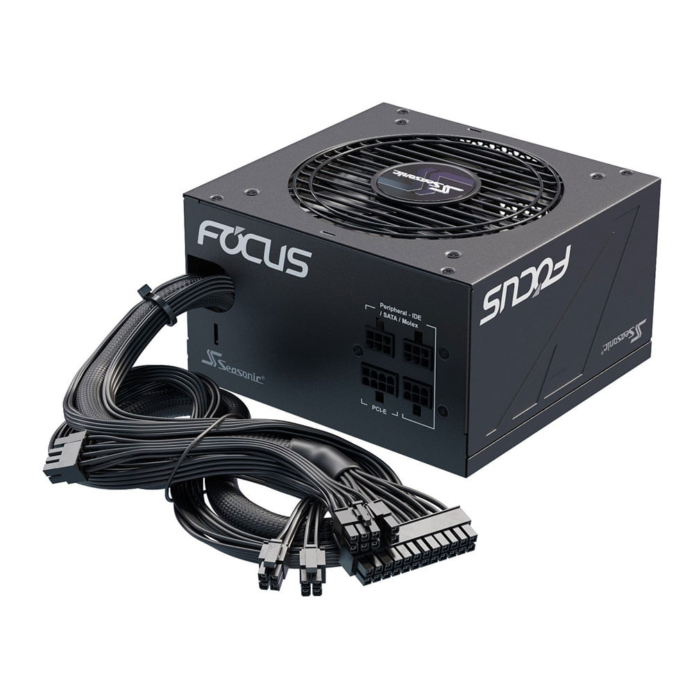Imagen 2 del producto Fuente de poder Seasonic Focus GM750W, 750W, 80 Plus Gold, semi-modular