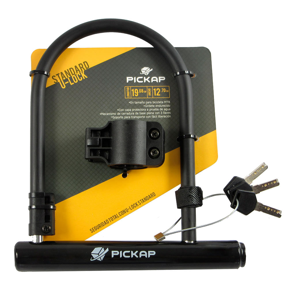 Imagen 2 del producto Candado en U Pickap Spark Lock , capa protectora a prueba de agua, negro