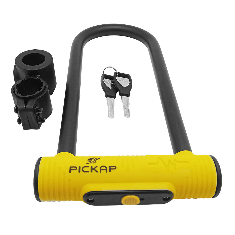 Imagen 2 del producto Candado en U Pickap Lock Grizzly Master , tecnología antirobo anticizalla, negro y amarillo