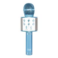 Micrófono inalámbrico i2GO bluetooth con parlante, soport memo, usb/aux/card TF/Radio FM, azul