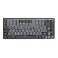 Teclado inalámbrico Logitech MX Mechanical Mini mecánico, receptor usb/bluetooth, recargable, negro