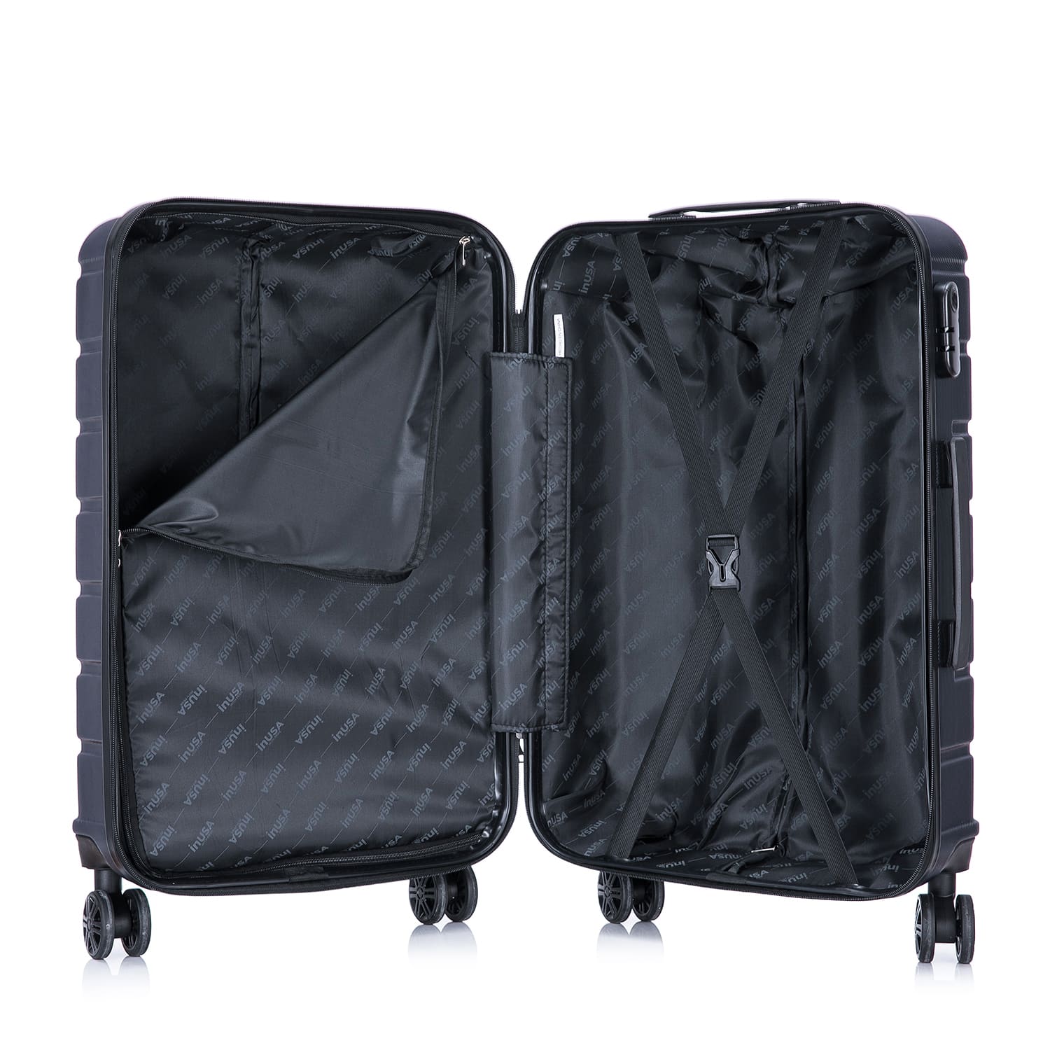 Imagen 2 del producto Maleta de bodega Inusa Trend 61cm, ABS resistente, 15kg, 4 ruedas 360°, cerradura combinación, ligera y elegante, azul