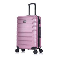 Maleta de bodega Inusa Trend 61cm, ABS resistente, 15kg, 4 ruedas 360°, cerradura combinación, ligera y elegante, rosado