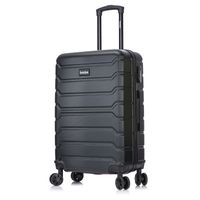 Maleta de bodega Inusa Trend 61cm, ABS resistente, 15kg, 4 ruedas 360°, cerradura combinación, ligera y elegante, negro