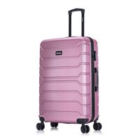 Maleta de bodega Inusa Trend 71cm, ABS resistente, 23kg, 4 ruedas 360°, cerradura combinación, ligera y elegante, rosado
