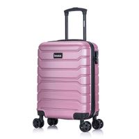 Maleta cabinera Inusa Trend 51cm, ABS resistente, 10kg, 4 ruedas 360°, cerradura combinación, liviana y funcional, rosado