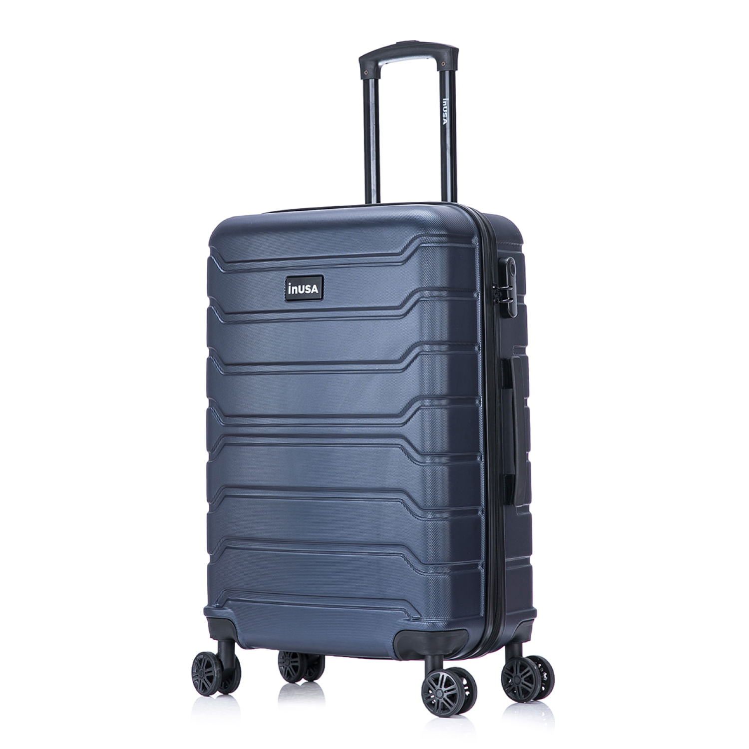 Maleta de bodega Inusa Trend 61cm, ABS resistente, 15kg, 4 ruedas 360°, cerradura combinación, ligera y elegante, azul