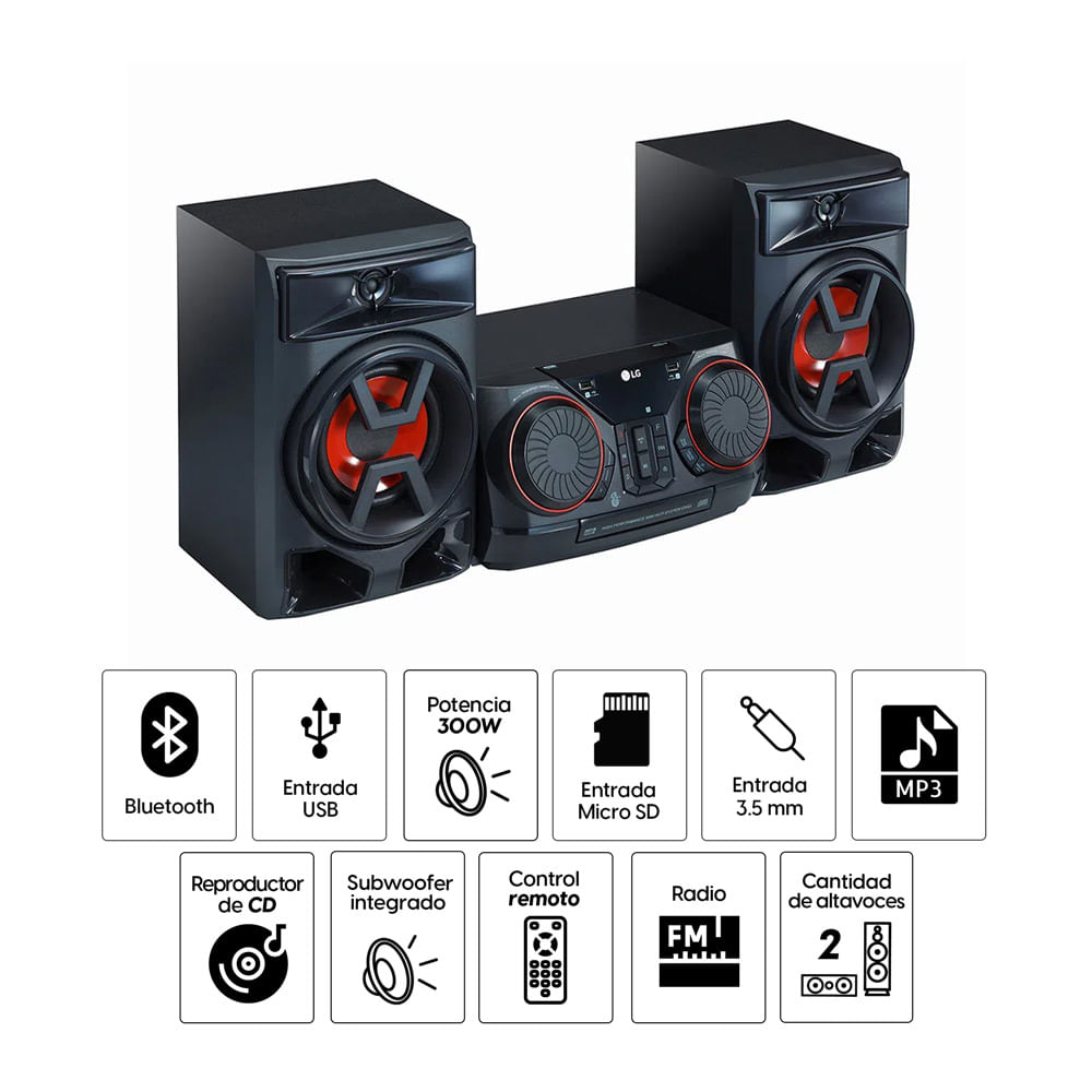 Imagen 2 del producto Minicomponente LG XBoom CK43 bluetooth v.4.0, karaoke