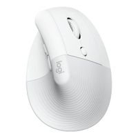 Mouse ergonómico inalámbrico vertical Logitech Lift bluetooth, 4000 dpi, 6 botones, usa pila, blanco