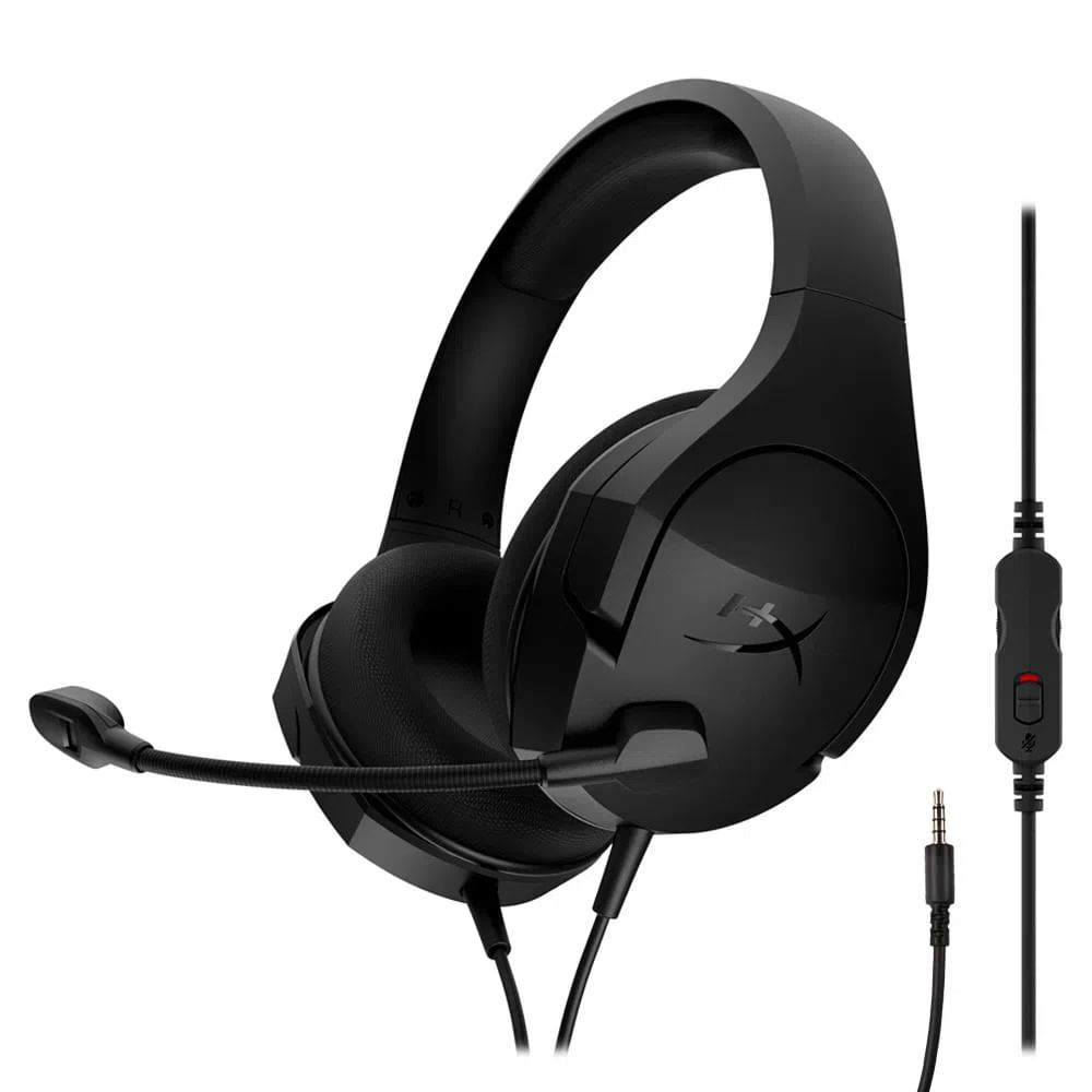 Imagen 1 del producto Audífonos gamer Hyperx Cloud Stinger Core, conexión 3.5 mm, 16 ohm, compatible PC y consolas, color negro