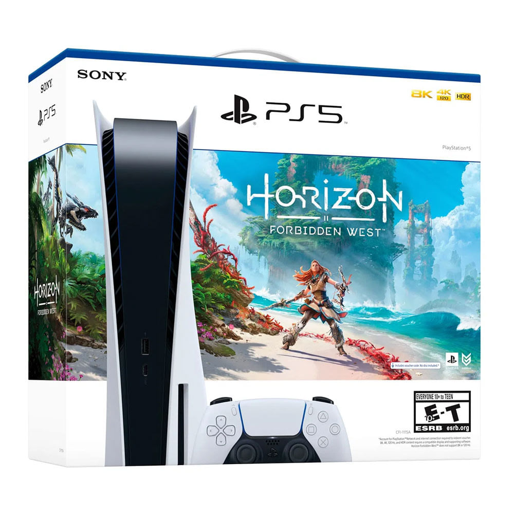 Imagen 2 del producto Consola PlayStation 5 con lector de discos, 825GB + Horizon Forbidden West + Cámara HD PS5
