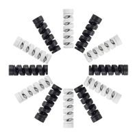 Protector para cables Coolbox GMobile X4 unidades, negro y blanco