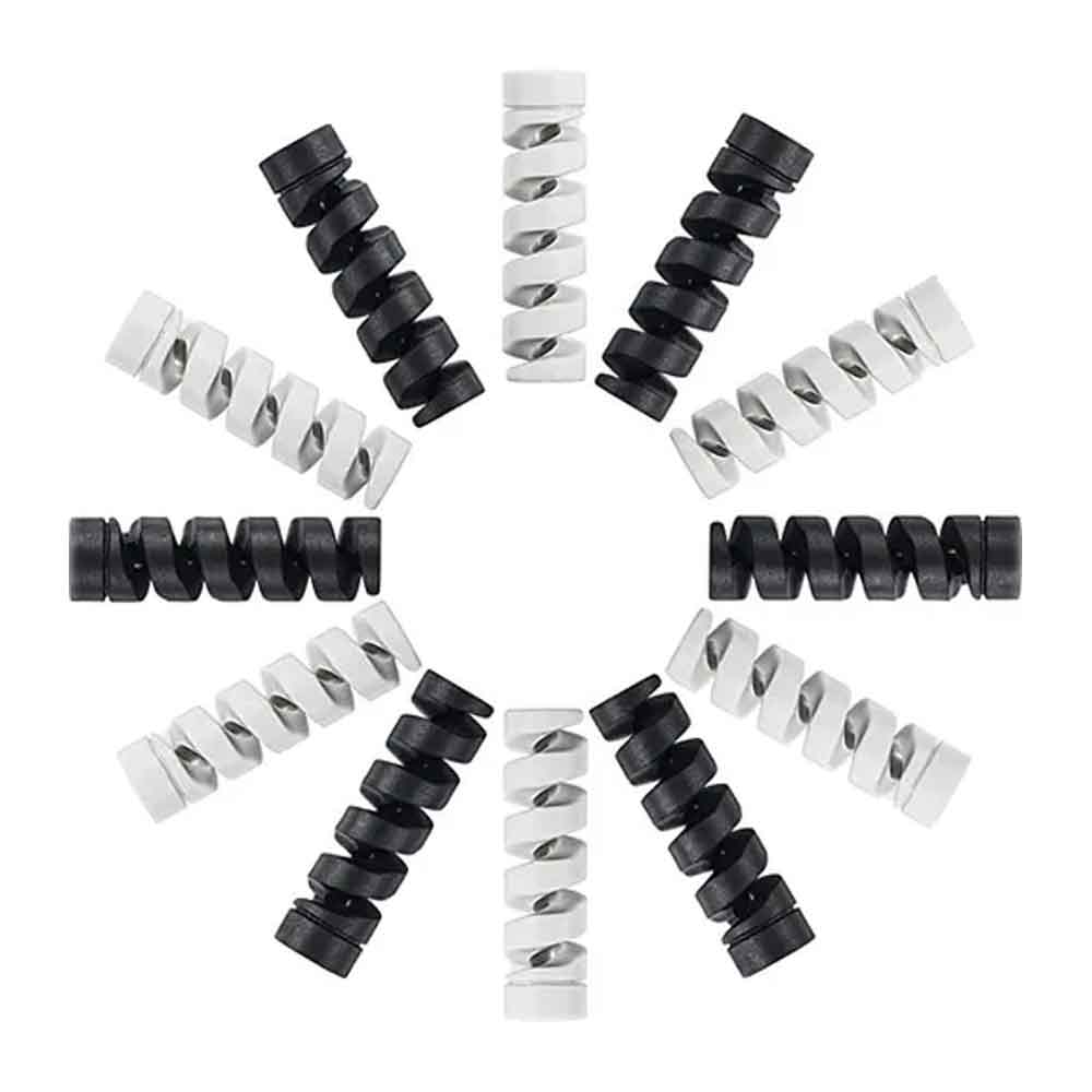 Protector para cables Coolbox GMobile X4 unidades, negro y blanco