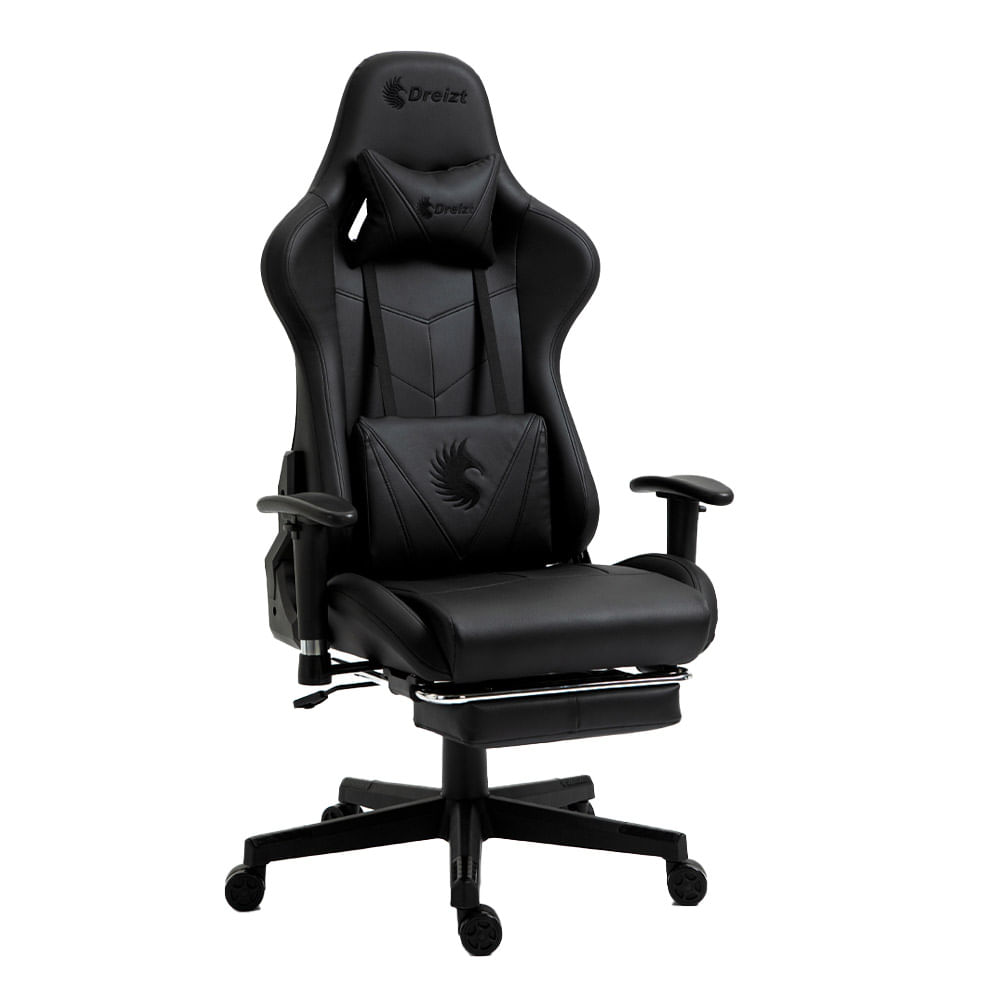 Silla gamer Dreizt Apolo Series Pro, alta calidad, inclinación 180°, hasta 150 kg, negro