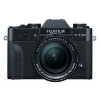 Cámara mirrorless Fujifilm X-T30, 26.1MP, enfoque automático + lente XF 18 - 55mm, negro