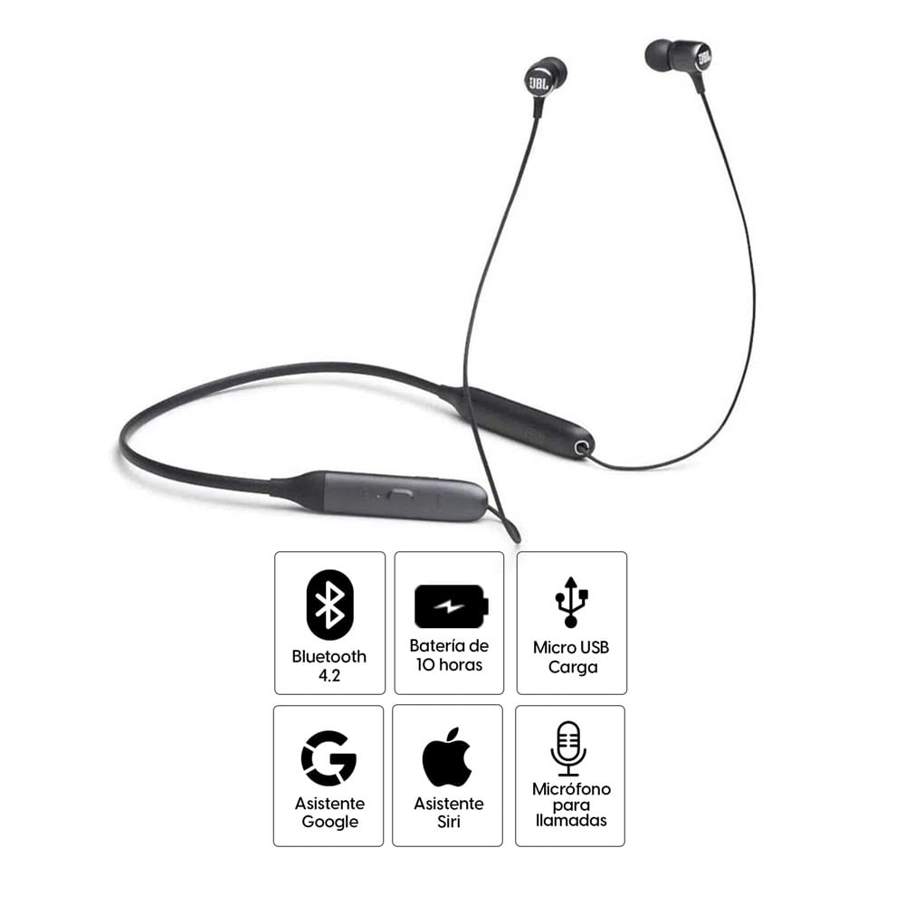 Imagen 2 del producto Audífonos bluetooth in ear JBL Live 220BT micrófono incorporado, máx. 10 horas, control de música y llamadas, negro
