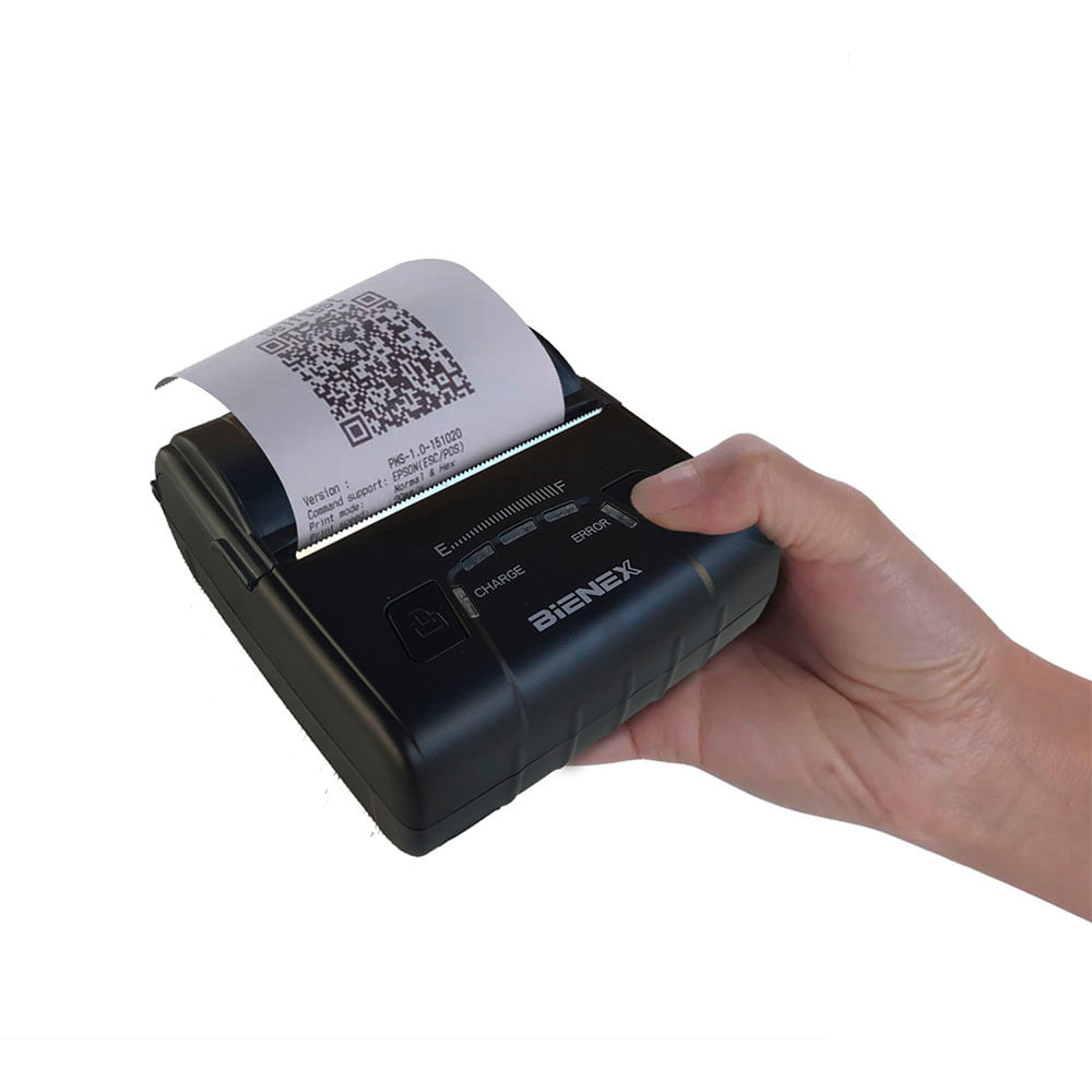 Imagen 1 del producto Impresora ticketera térmica portátil BIENEX 80mm USB Bluetooth