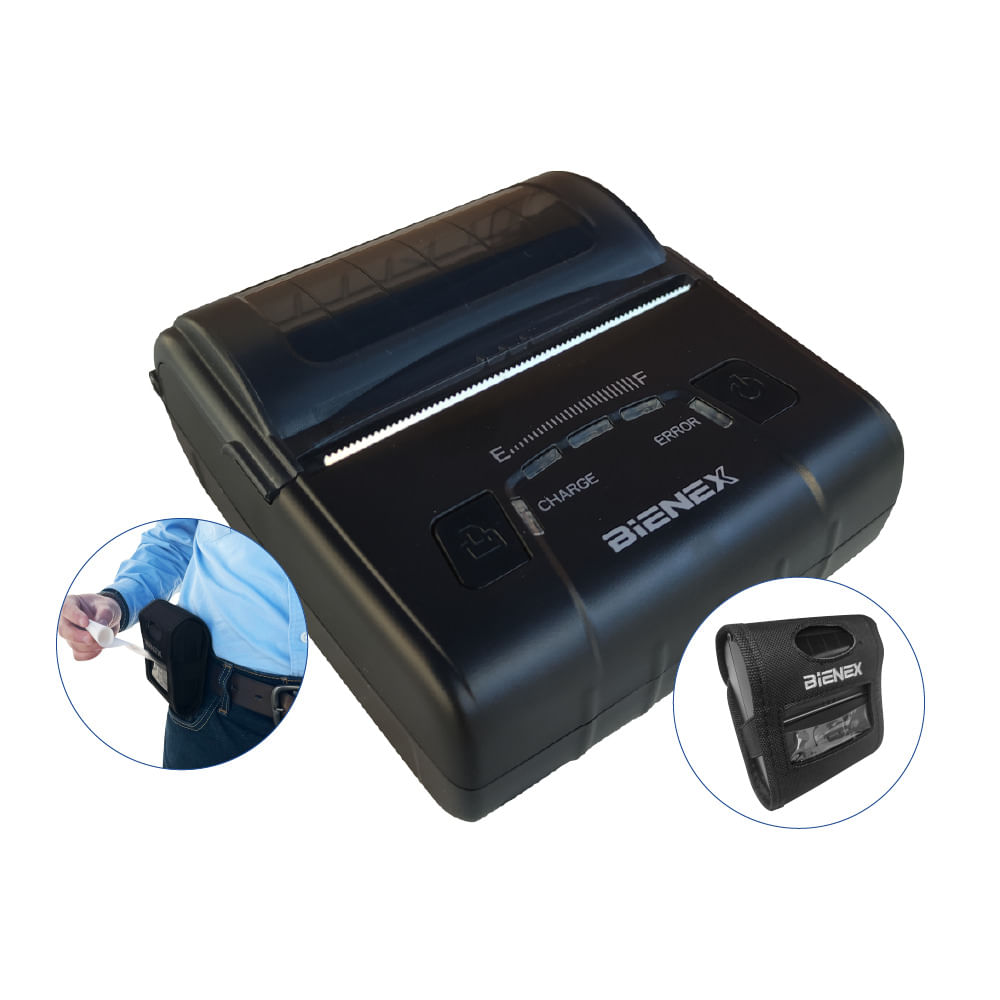 Imagen 1 del producto Impresora ticketera termica portátil 57mm Bienex conexión USB, Bluetooth