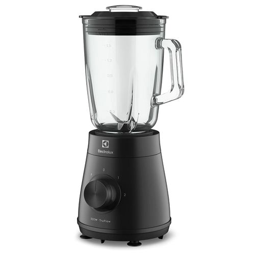 Licuadora Electrolux con tecnologia TruFlow-EBS20 500w, 2 velocidades, con vaso de vidrio 1,5 litros, negro