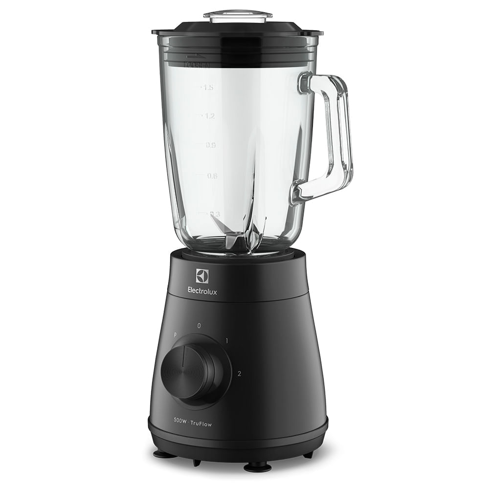 Licuadora Electrolux con tecnologia TruFlow-EBS20 500w, 2 velocidades, con vaso de vidrio 1,5 litros, negro