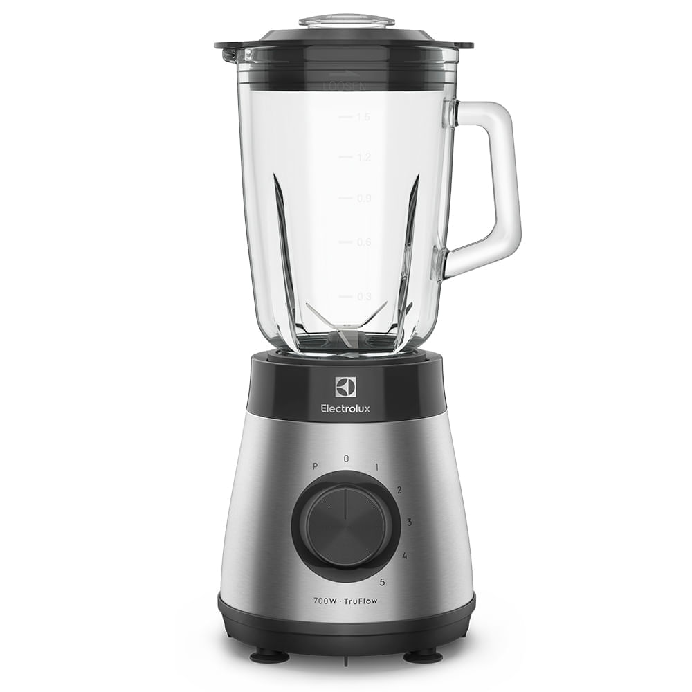 Licuadora Electrolux con tecnología TruFlow EBS30 700w, 5 velocidades, con vaso de vidrio 1,5 litros, negro