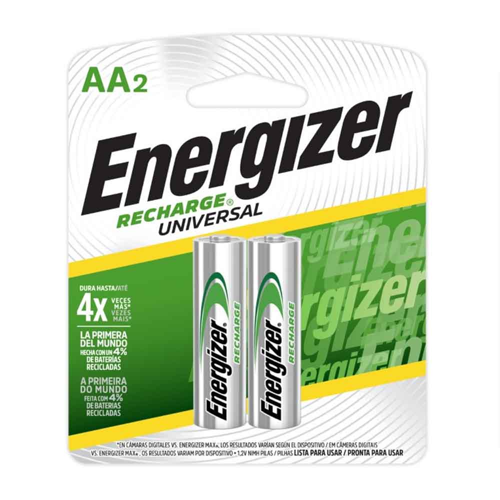 Pilas recargables Energizer AA x2