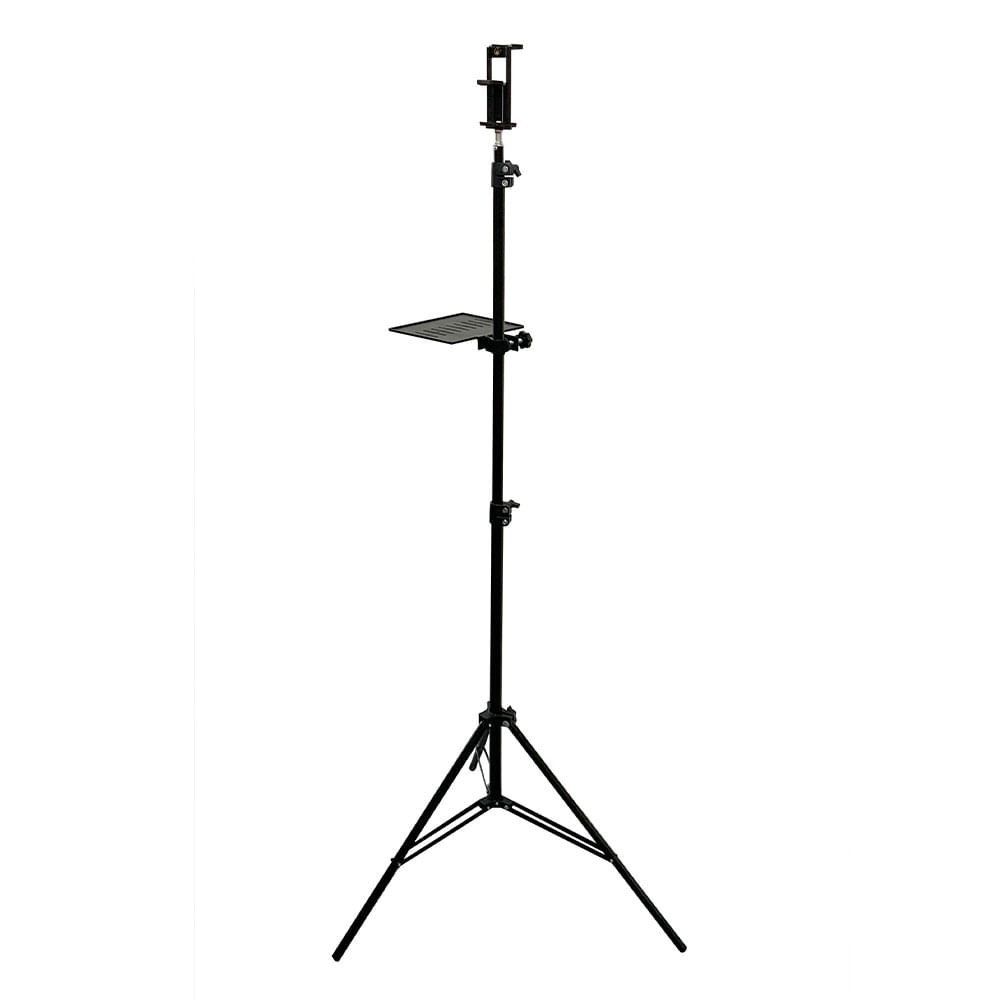 Trípode para aro de luz G Mobile MB-VTP2002, altura máx 2 metros, soporte de celular, control remoto bluetooth