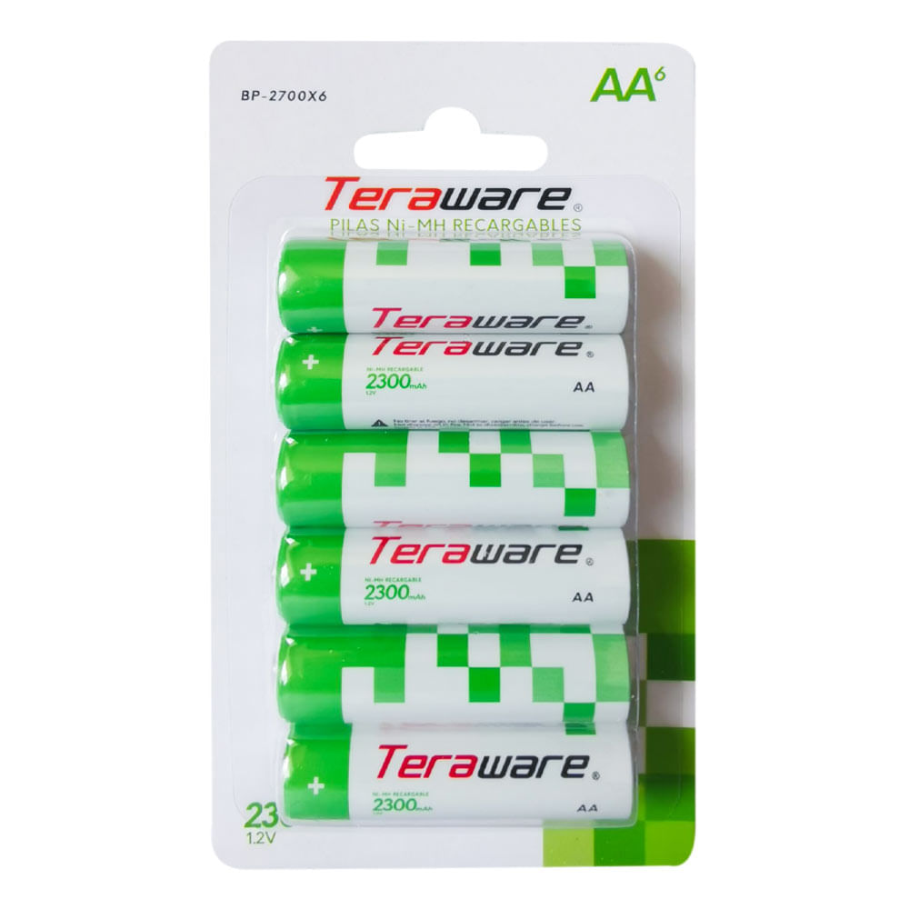 Pilas recargables Coolbox Teraware AA x6 2300 mAh