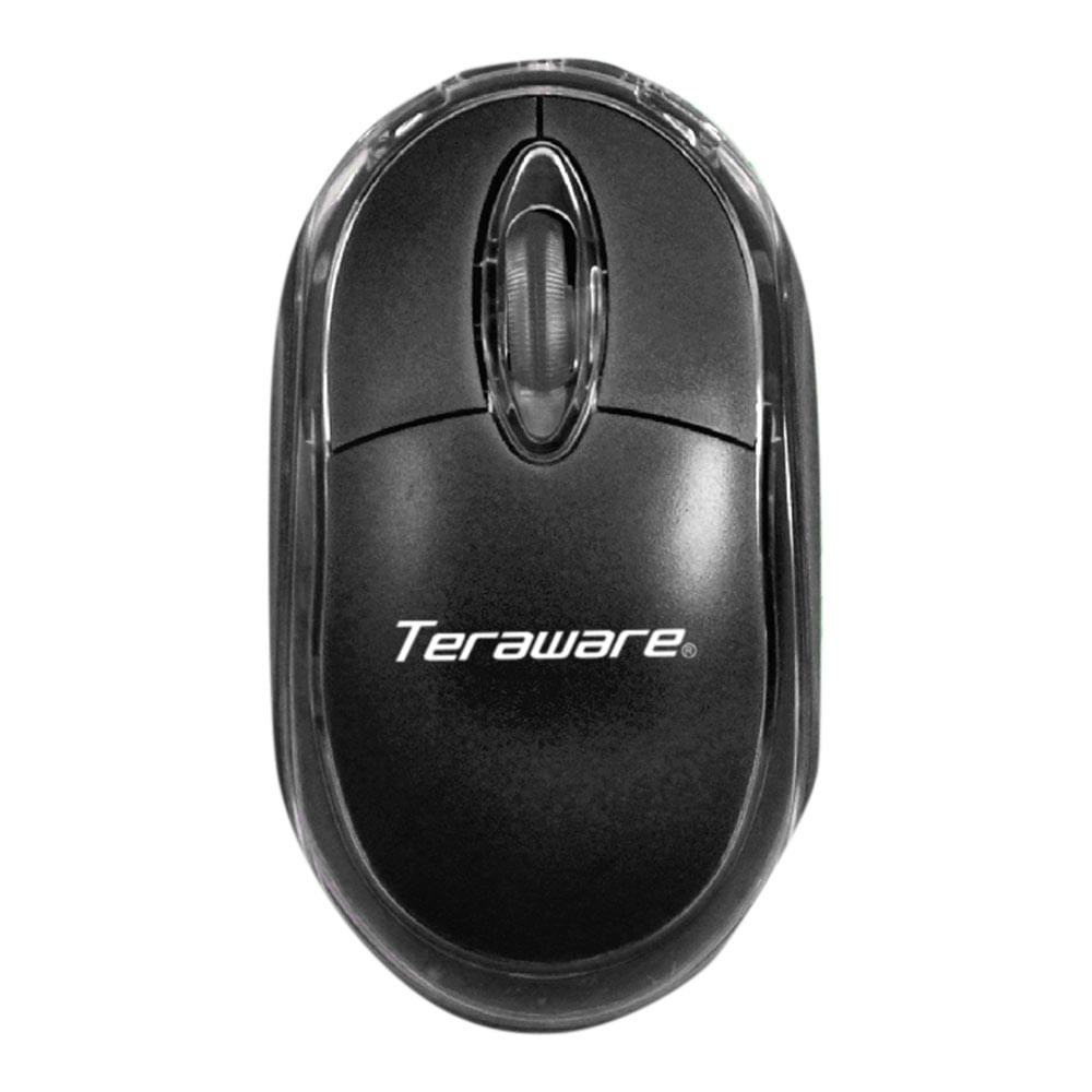 Mouse alámbrico Coolbox Teraware PE169268, 3 botones, negro