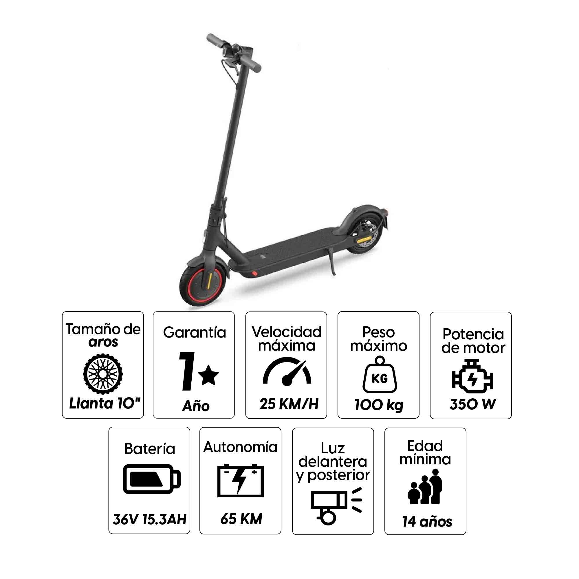Imagen 2 del producto Scooter eléctrico Ninebot Max G30P 10"", autonomía hasta 65 km, vel. 25 km/h, 350w, carga de 6 horas