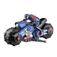 Motocicleta a control remoto Longwish 1:10, 2.4 GHz, rotación 360°, azul