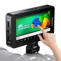 Monitor de cámara táctil Desview R6 5.5"", HDMI 4K, con 3D LUT HDR, negro