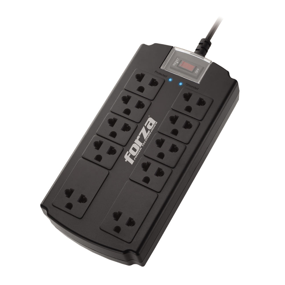 Supresor de picos Forza Power Technologies 10 tomas universales, 1800W