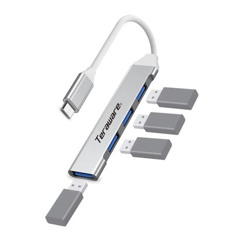 Hub Teraware conector USB Tipo-C con puertos USB 2.0 x3/ USB 3.0 x1