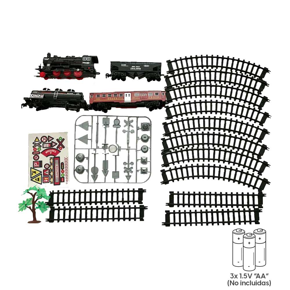 Imagen 2 del producto Tren eléctrico Longwish a pilas, incluye 28 piezas