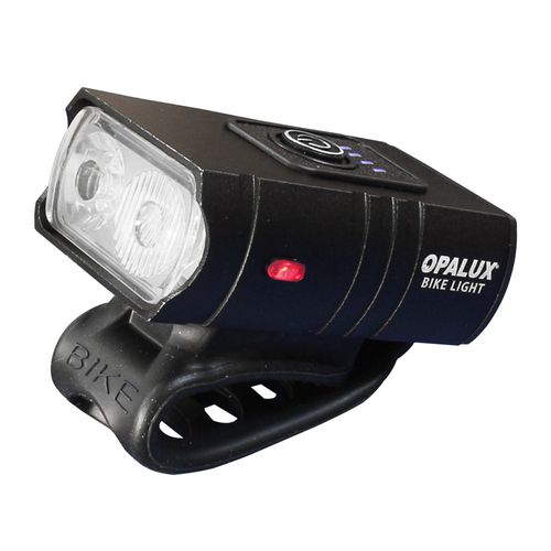 Luz delantera multifuncional Opalux hasta 400 lúmenes, luz blanca, 6 modos de encendido, recargable USB