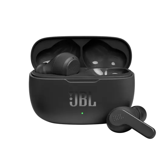 Imagen 1 del producto Audífonos bluetooth True Wireless JBL Wave 200 resistente al agua IPX2, duración máx. 5 horas, control música y llamadas, negro