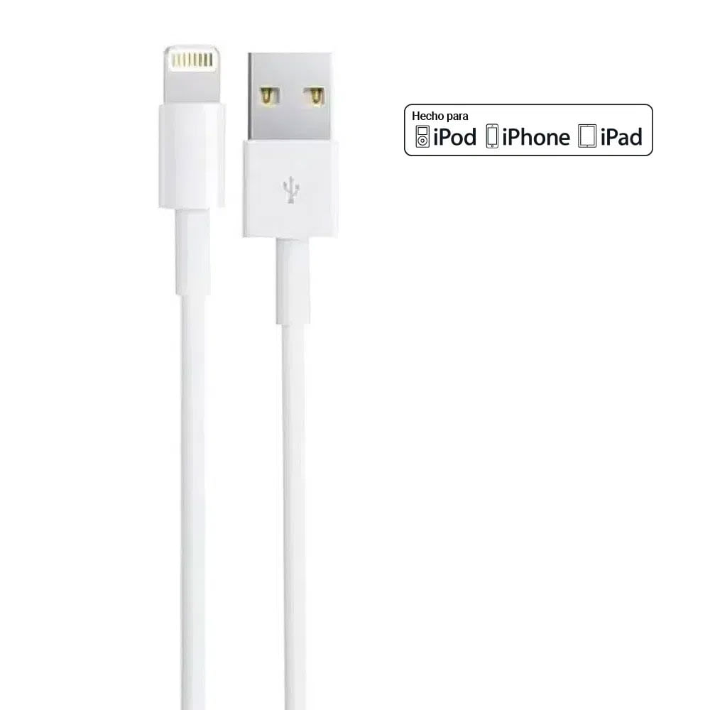 Imagen 2 del producto Cable lightning a usb iBox, 1m, hecho para Apple MFi, blanco