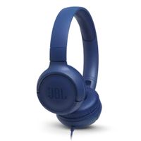 Audífonos on ear con micrófono JBL T500 almohadillas acolchadas, control de música y llamadas, azul